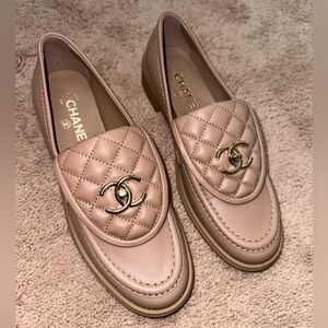 100% Authentic Chanel Turn lock loafers